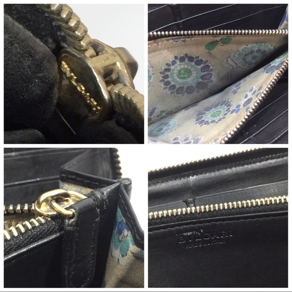Bvlgari black smooth leather embossed logo zip wallet - Picture 8 of 11